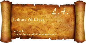 Lakos Attila névjegykártya