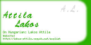 attila lakos business card